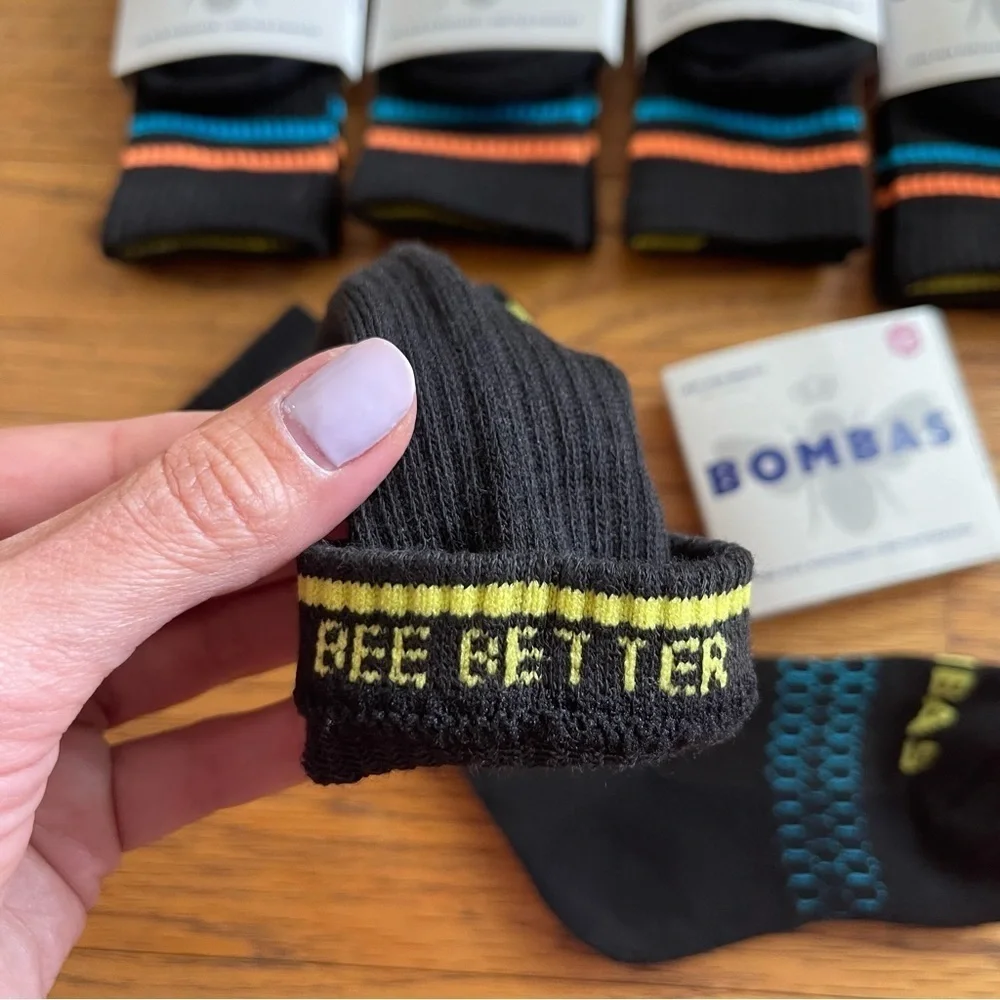 NEW Bombas Tall Socks Black Bundle of 5 Size XS NWT